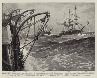 The End of the Naval Manoeuvres, the Triumphant Return of the Reserve Fleet with the Convoy